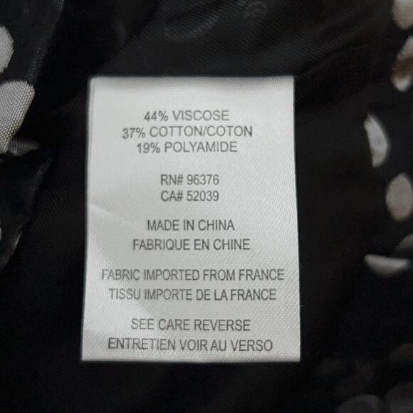Samuel Dong Womens Size M Blazer Jacket Black Silver Dotted Collared Button Up - Picture 13 of 15